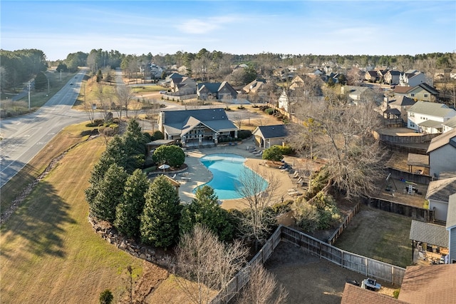 birds eye view of property featuring a residential view