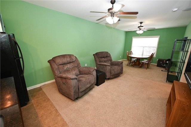 view of carpeted living room