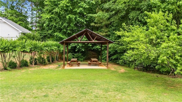1540 Reynolds Dr, Auburn, AL 36830 - view of grassy yard featuring a gazebo and a patio