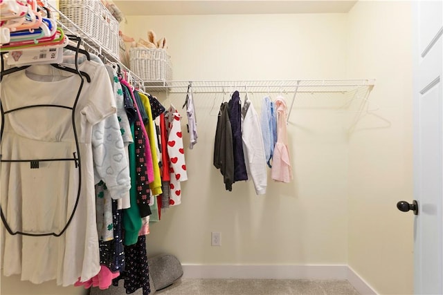 view of walk in closet