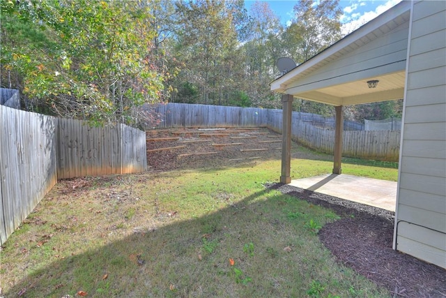 view of yard with a patio