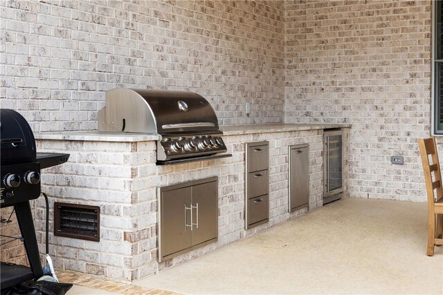 110 Newton Way, Auburn, AL 36830 - view of patio / terrace with an outdoor kitchen and beverage cooler