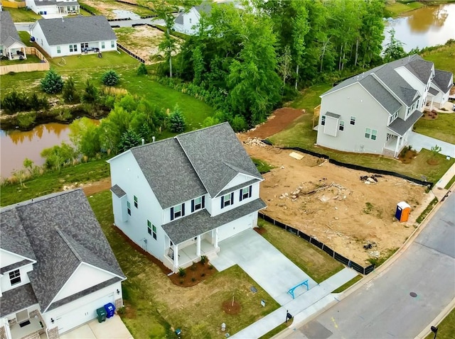 2260 Red Tail Ln, Auburn, AL 36879 - aerial view of residential area featuring a large body of water