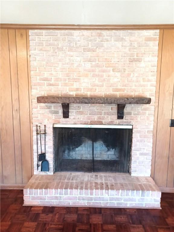 2104 Oak Bowery Rd, Opelika, AL 36801 - detailed view of a brick fireplace