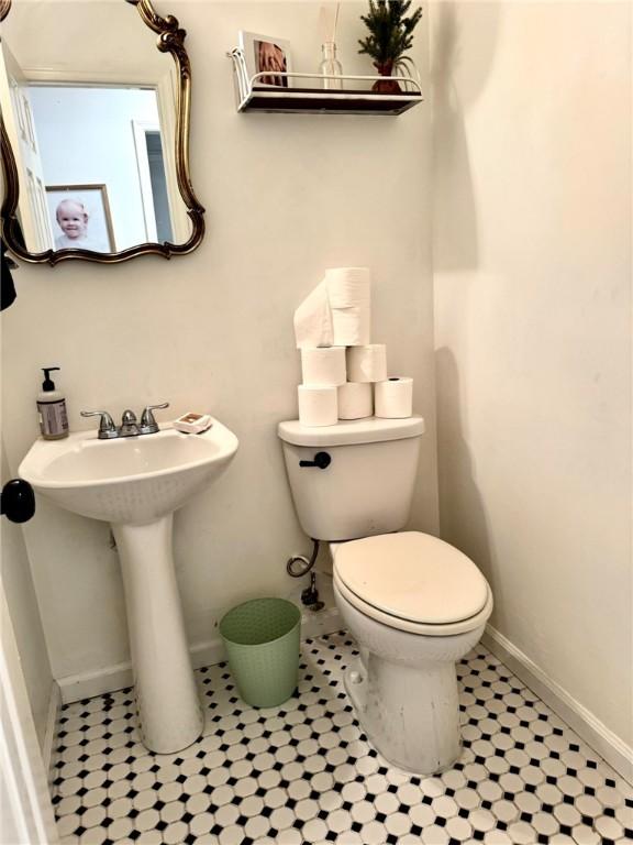 1377 E University Dr, Auburn, AL 36830 - half bath with tile patterned flooring