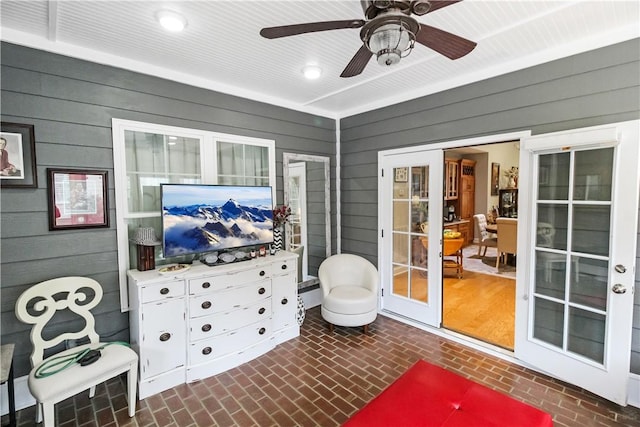 3403 Double Eagle Ln, Opelika, AL 36801 - sunroom / solarium with ceiling fan and french doors