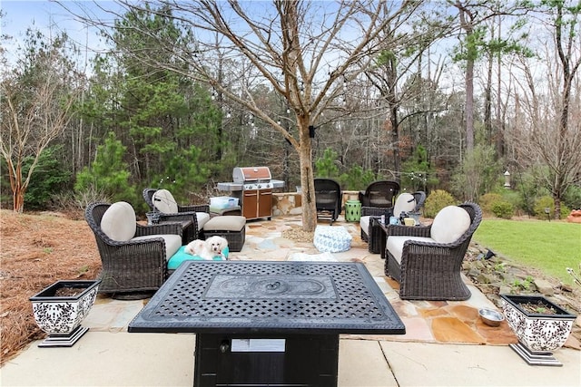 3403 Double Eagle Ln, Opelika, AL 36801 - view of patio featuring outdoor lounge area and area for grilling