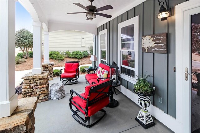3403 Double Eagle Ln, Opelika, AL 36801 - porch featuring ceiling fan