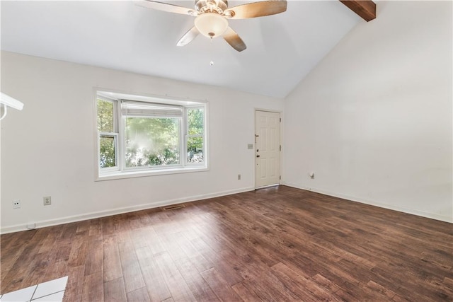 283 Ivy Ln, Auburn, AL 36830 - unfurnished living room featuring ceiling fan and wood finished floors