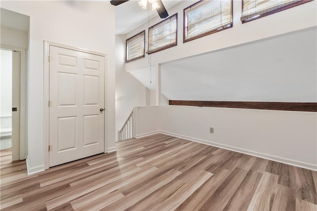 283 Ivy Ln, Auburn, AL 36830 - spare room featuring light wood-type flooring and a ceiling fan