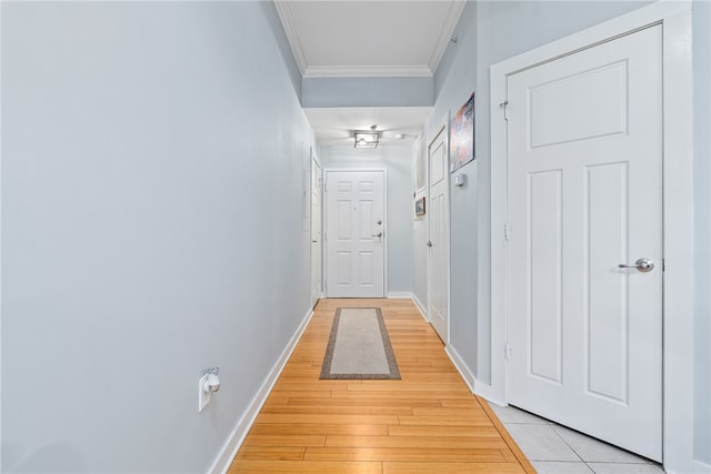 277 S Gay St Unit 601, Auburn, AL 36830 - corridor with crown molding, baseboards, and light wood-type flooring