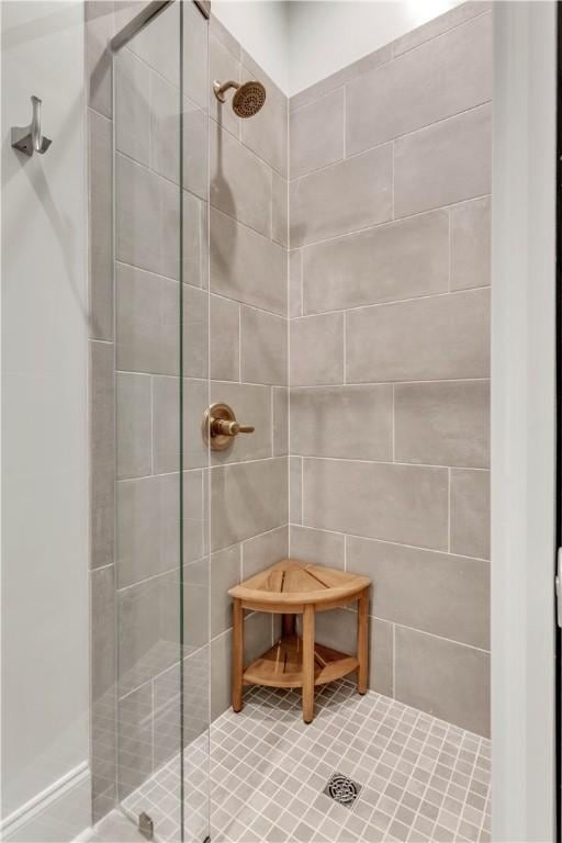 full bathroom with a stall shower