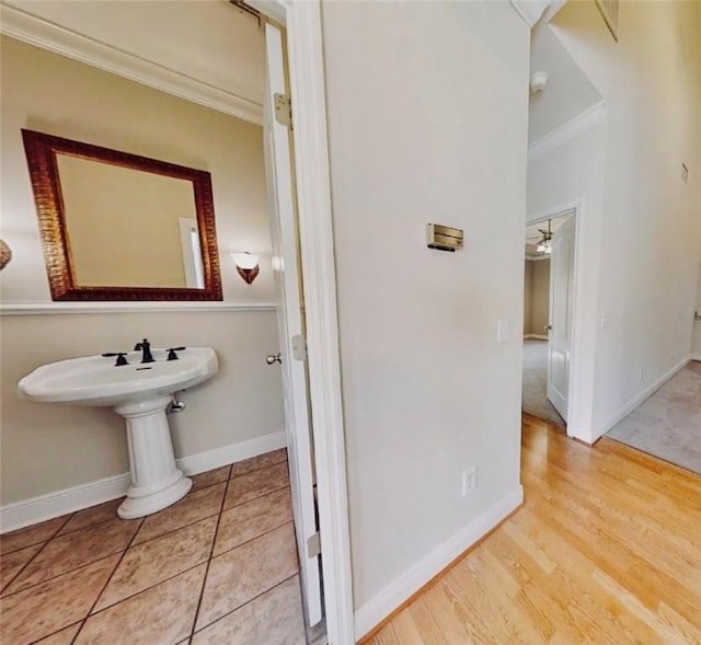 3666 Hawks Lndg, Auburn, AL 36804 - bathroom featuring ornamental molding and baseboards