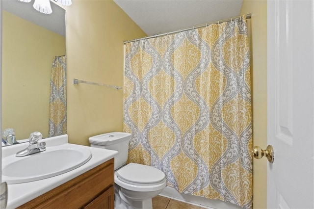 1417 Ridge Rd, Opelika, AL 36801 - bathroom featuring vanity, tile patterned flooring, and a shower with curtain