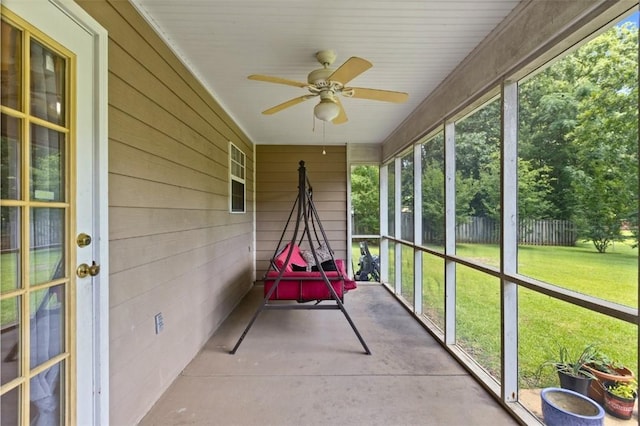1417 Ridge Rd, Opelika, AL 36801 - sunroom / solarium with a ceiling fan and healthy amount of natural light