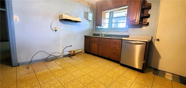 kitchen featuring dishwasher and sink