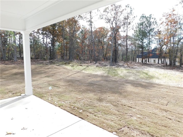 view of yard with a patio area