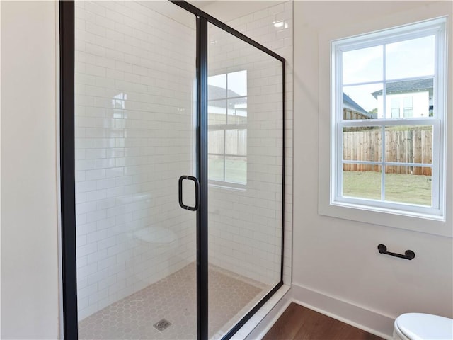 083 Bradley Ln, Auburn, AL 36830 - full bath with a stall shower and wood finished floors