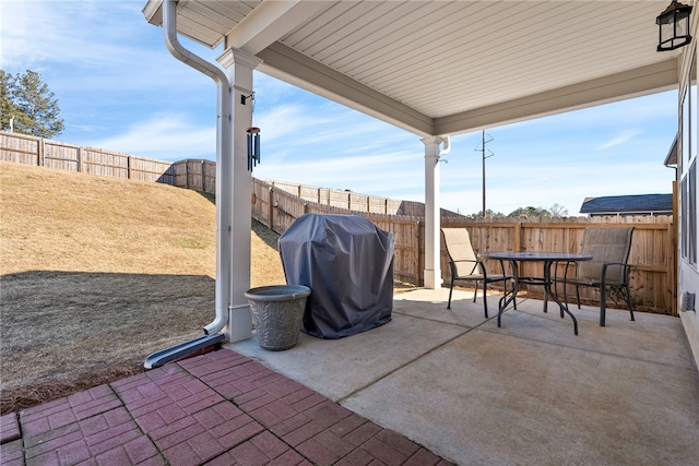 view of patio / terrace featuring area for grilling