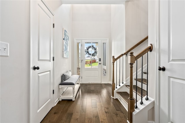 1803 Solamere Ct, Auburn, AL 36832 - foyer entrance featuring dark wood-style flooring and stairs