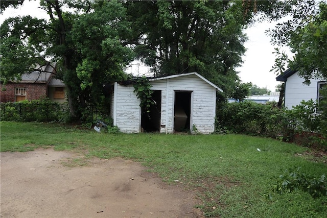view of shed