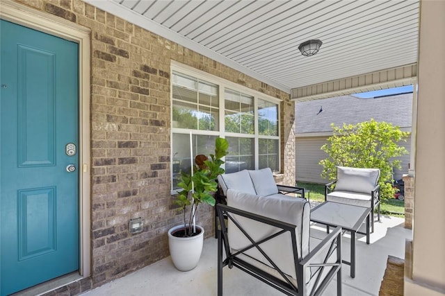 view of patio with a porch