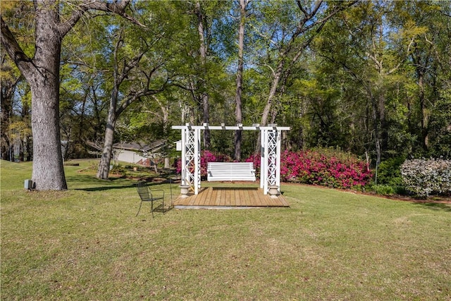 406 Saint Francis Rd, Eufaula, AL 36027 - view of grassy yard featuring a deck