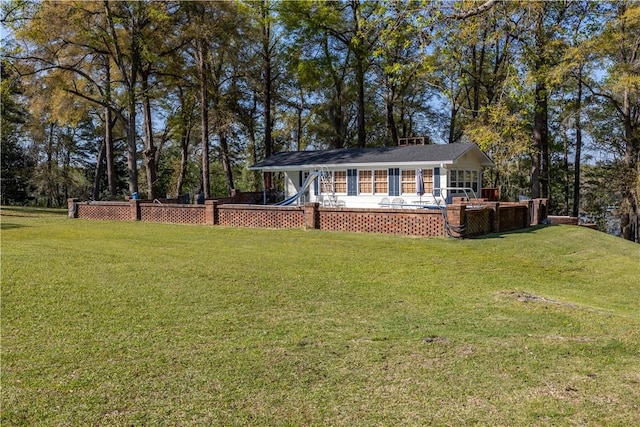406 Saint Francis Rd, Eufaula, AL 36027 - view of grassy yard with a deck