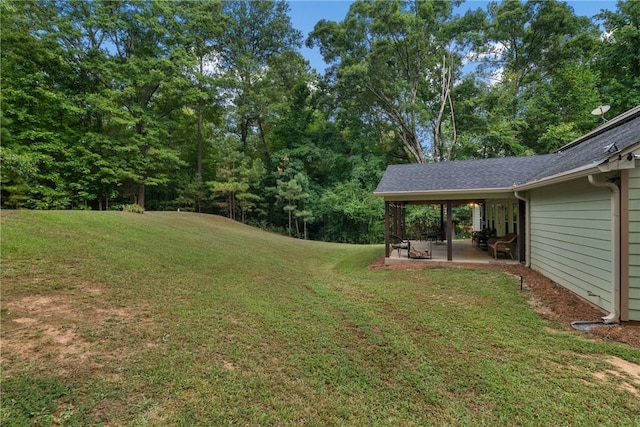 view of yard featuring a patio area