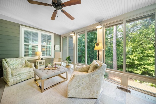 3102 Quail Run, Opelika, AL 36801 - sunroom featuring vaulted ceiling and tile patterned flooring