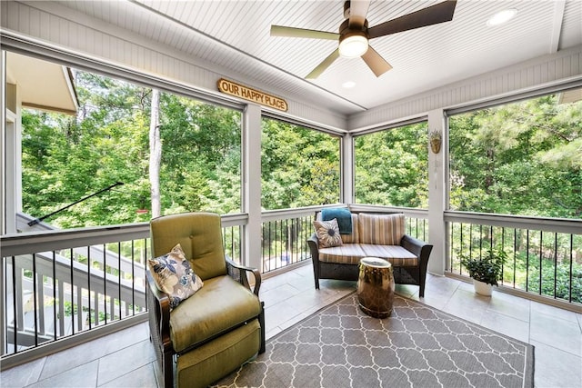 3102 Quail Run, Opelika, AL 36801 - sunroom / solarium with ceiling fan and healthy amount of natural light