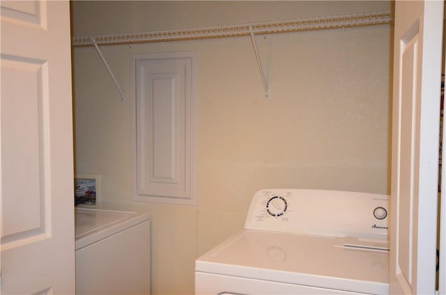 laundry area with independent washer and dryer and laundry area