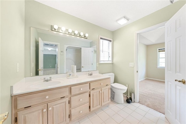 3519 Anderson Rd, Opelika, AL 36801 - full bathroom featuring tile patterned flooring, double vanity, and healthy amount of natural light