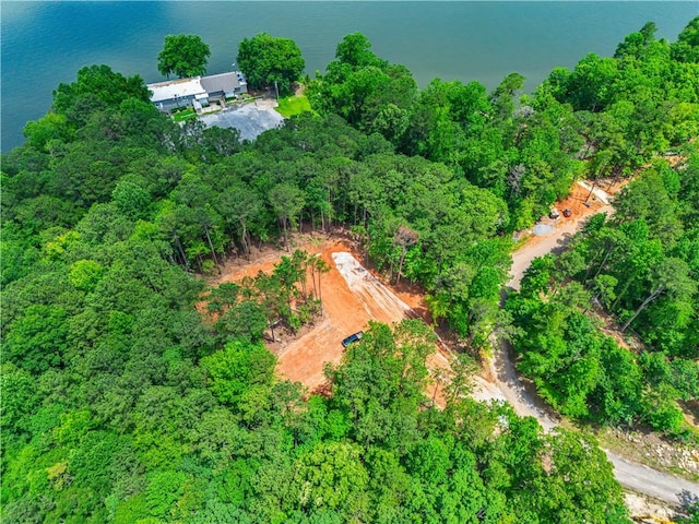 593 Elks Pkwy, Alexander City, AL 35010 - aerial view of property's location featuring a large body of water and a heavily wooded area