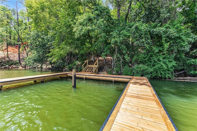 593 Elks Pkwy, Alexander City, AL 35010 - dock featuring a water view and view of scattered trees