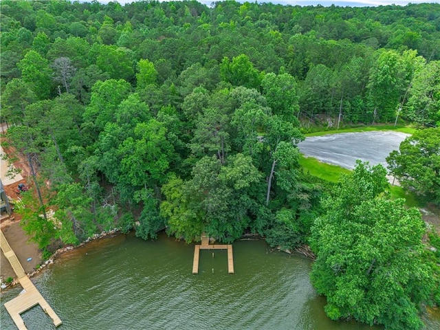 593 Elks Pkwy, Alexander City, AL 35010 - aerial overview of property's location featuring a heavily wooded area and a large body of water