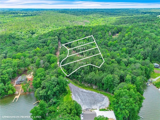593 Elks Pkwy, Alexander City, AL 35010 - view of property location featuring a large body of water and property boundaries highlighted