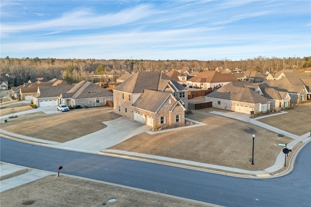 aerial view featuring a residential view