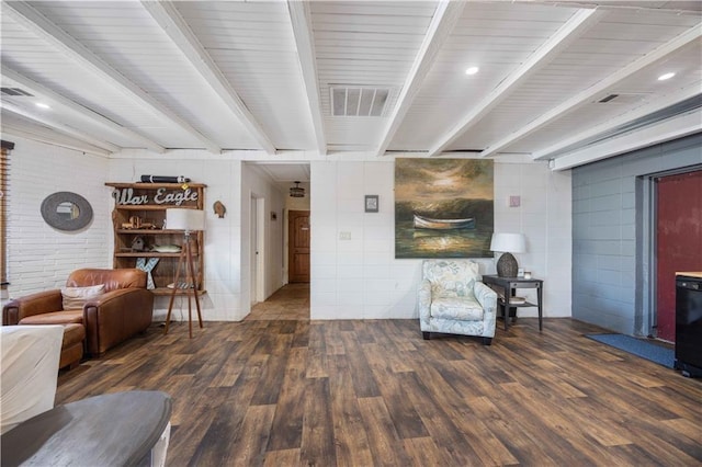 1701 Lee Road 353, Valley, AL 36854 - living room featuring wood finished floors and beamed ceiling
