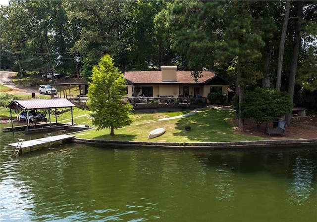 1701 Lee Road 353, Valley, AL 36854 - dock with a water view, a lawn, and boat lift