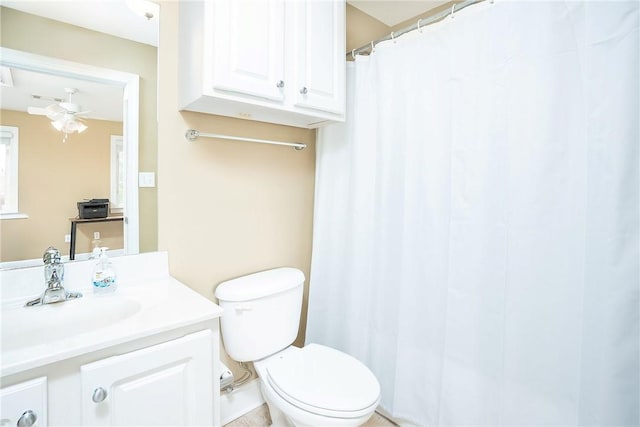 1957 Wire Rd Unit 21, Auburn, AL 36832 - bathroom featuring vanity and ceiling fan