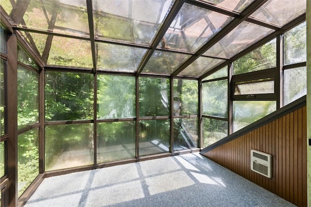 711 Oak Knoll Cir, Auburn, AL 36830 - unfurnished sunroom with heating unit and vaulted ceiling