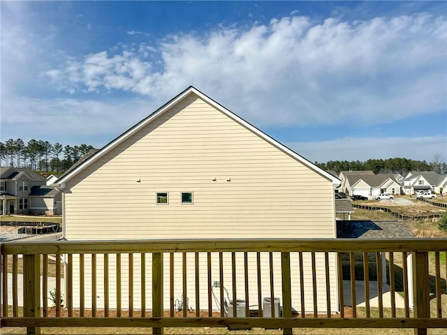 view of home's exterior with a residential view