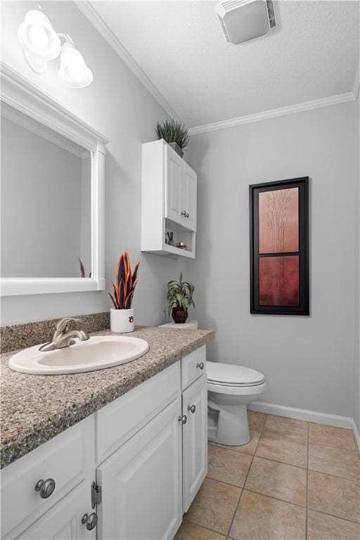 1340 Ferndale Dr, Auburn, AL 36830 - bathroom with ornamental molding, vanity, and tile patterned flooring