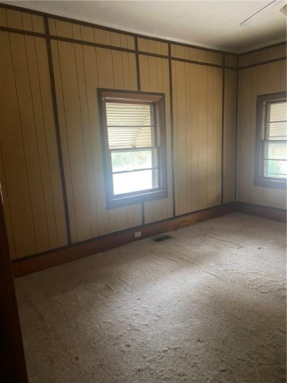 unfurnished room featuring carpet floors