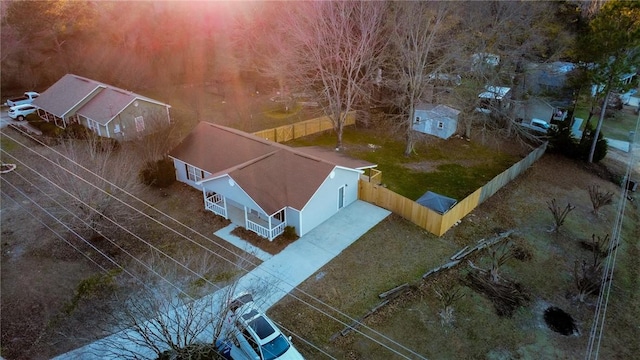 birds eye view of property