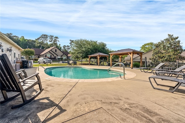 3000 Alumni Ln, Opelika, AL 36804 - community pool with a gazebo, a patio area, and fence