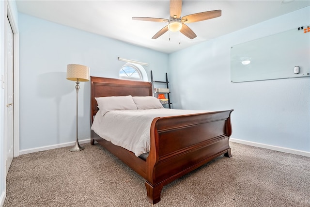 1761 Wire Rd Unit 411, Auburn, AL 26832 - bedroom featuring carpet flooring, baseboards, and ceiling fan