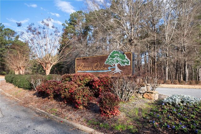 view of community sign