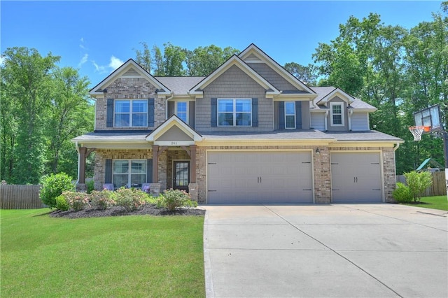 261 Woodward Way, Auburn, AL 36832 - craftsman house with a garage, concrete driveway, and brick siding